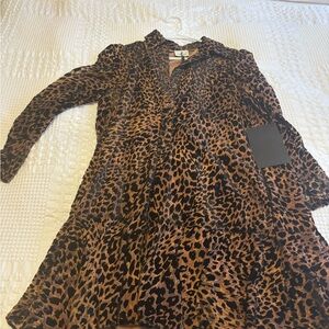 Tuckernuck Leopard Print Long Sleeve Dress